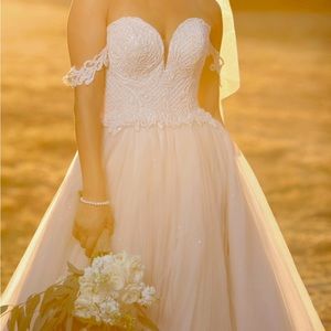 Wedding dress - light blush color.